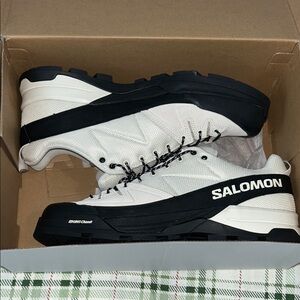 Salomon Men's Black and White Athletic Shoes